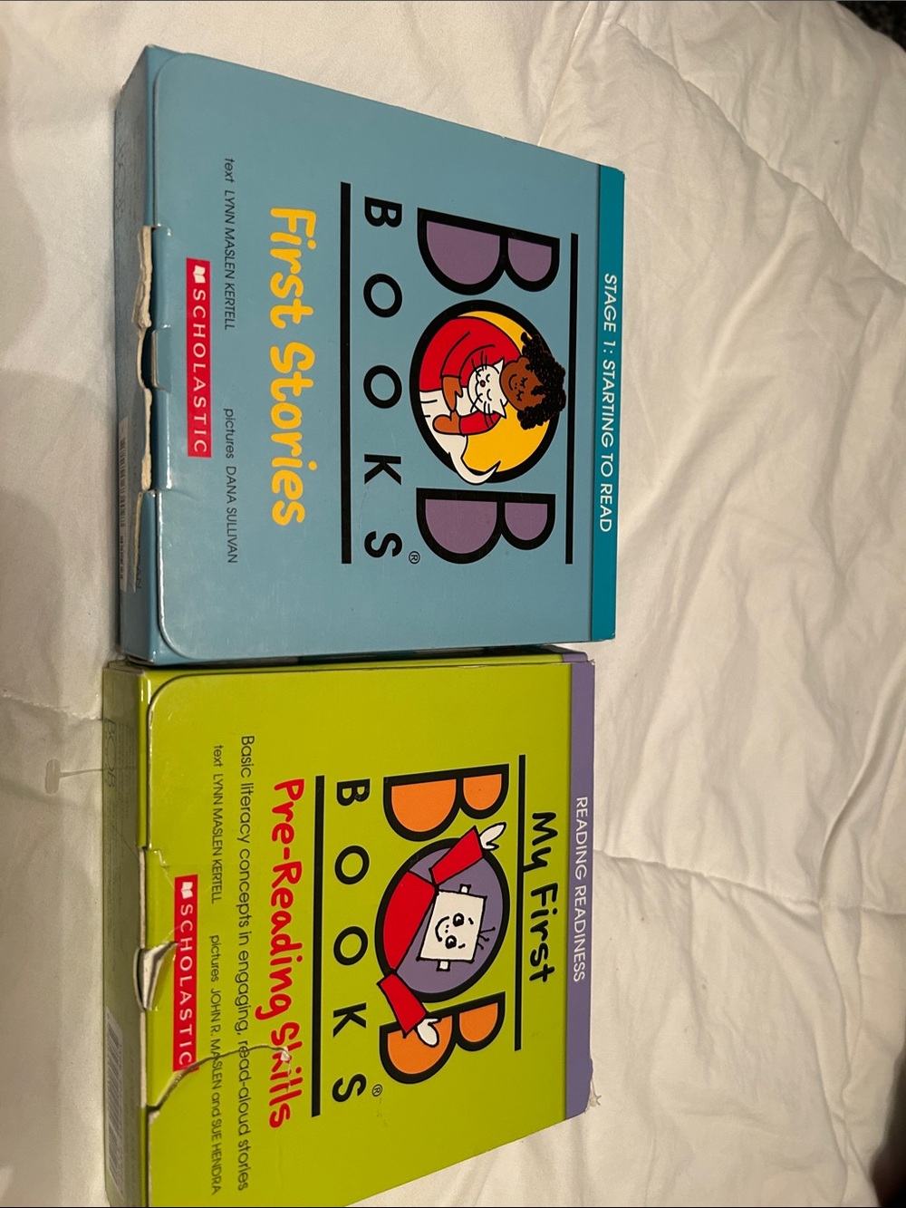 Scholastic Bob Books First Stories Box - Light Blue with Yellow Accents